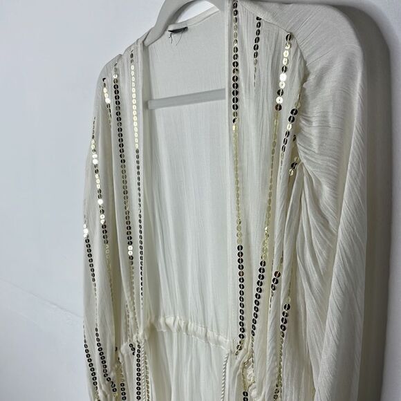 Cover kimono wrap sequined off white - Picture 6 of 11